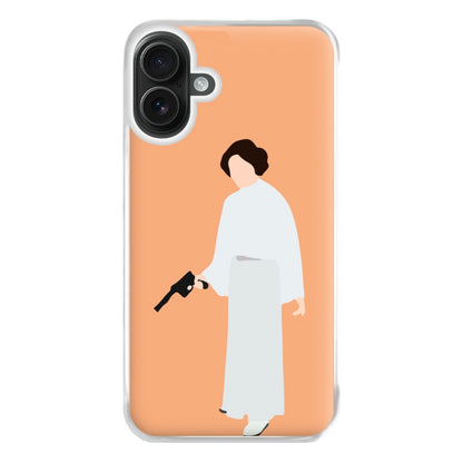 Leia Faceless With Gun Phone Case for iPhone 16 Plus