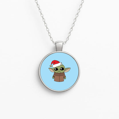 Baby Yoda Circle Necklace