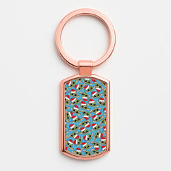 Baby Yoda Christmas Pattern Luxury Keyring