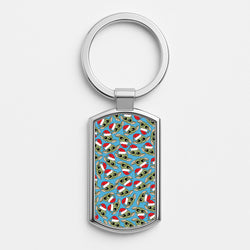 Baby Yoda Christmas Pattern Luxury Keyring