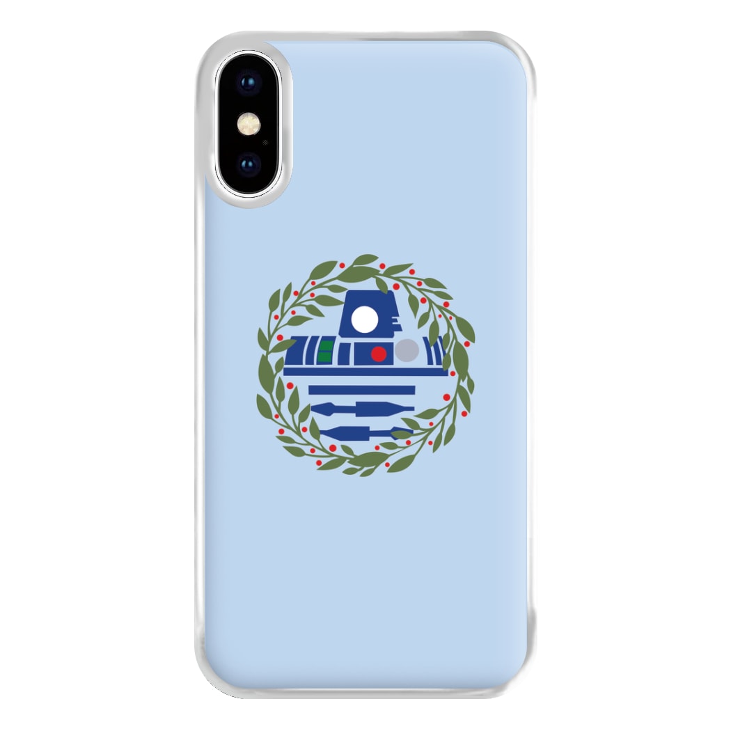 R2D2 Christmas Wreath Phone Case for iPhone XS Max