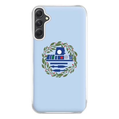 R2D2 Christmas Wreath Phone Case for Galaxy A14