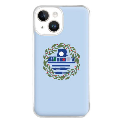 R2D2 Christmas Wreath Phone Case for iPhone 14