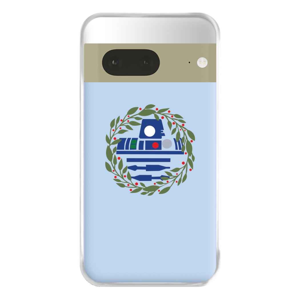 R2D2 Christmas Wreath Phone Case for Google Pixel 7a