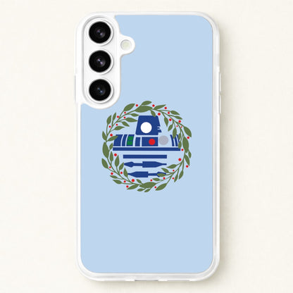 R2D2 Christmas Wreath Phone Case for Galaxy S26 Plus