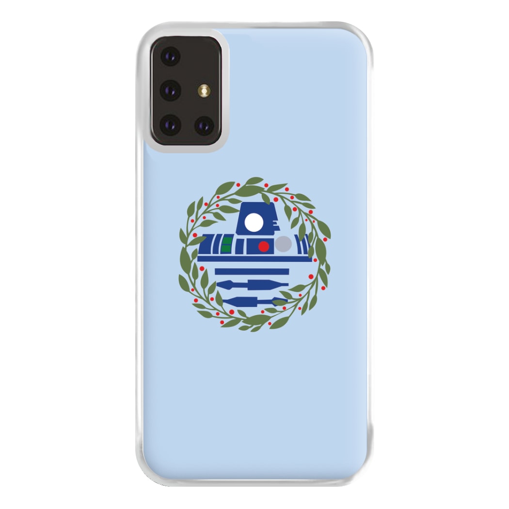 R2D2 Christmas Wreath Phone Case for Galaxy A71