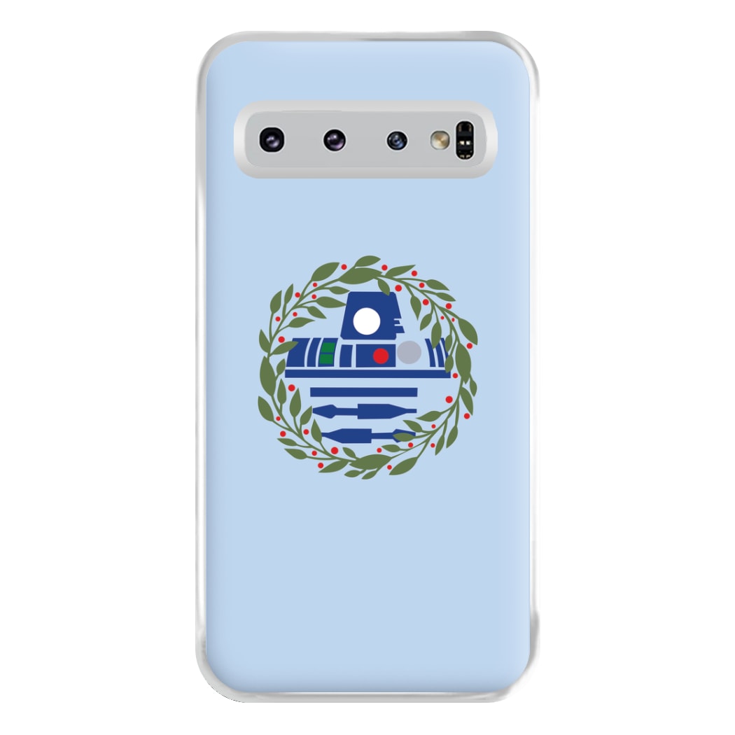 R2D2 Christmas Wreath Phone Case for Galaxy S10 Plus