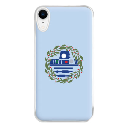 R2D2 Christmas Wreath Phone Case for iPhone XR