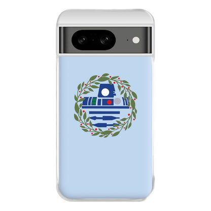 R2D2 Christmas Wreath Phone Case for Google Pixel 8