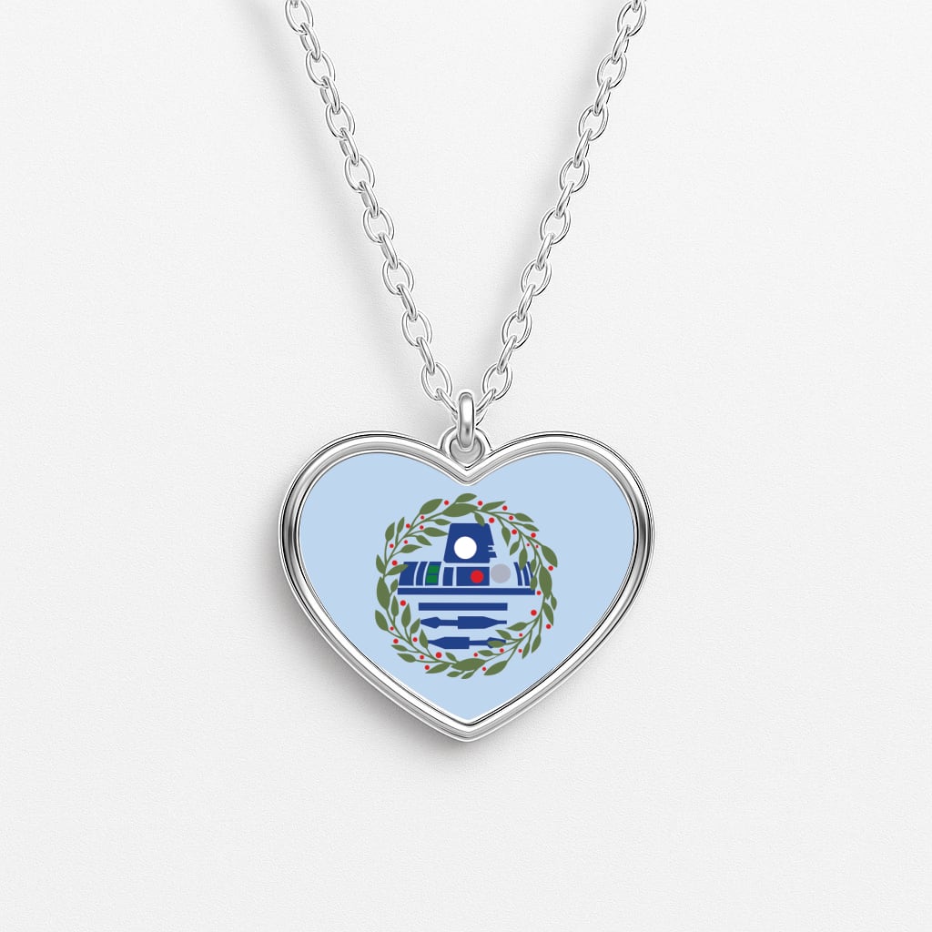 R2D2 Christmas Wreath Necklace