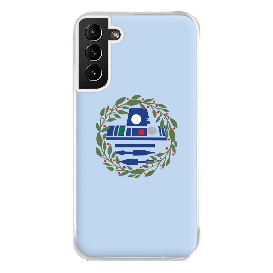 R2D2 Christmas Wreath Phone Case for Galaxy S21 Plus