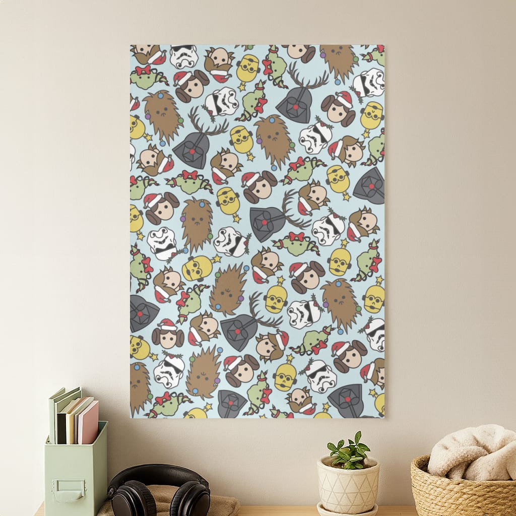 Star Wars Christmas Pattern Poster