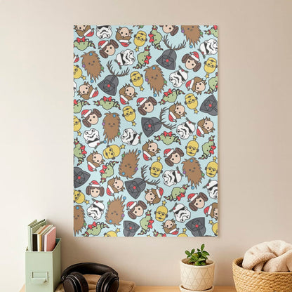 Star Wars Christmas Pattern Poster