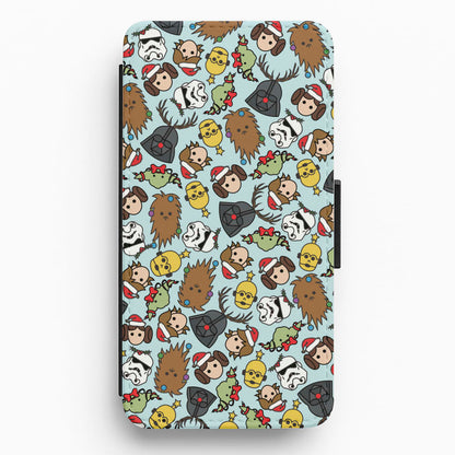Star Wars Christmas Pattern Flip / Wallet Phone Case