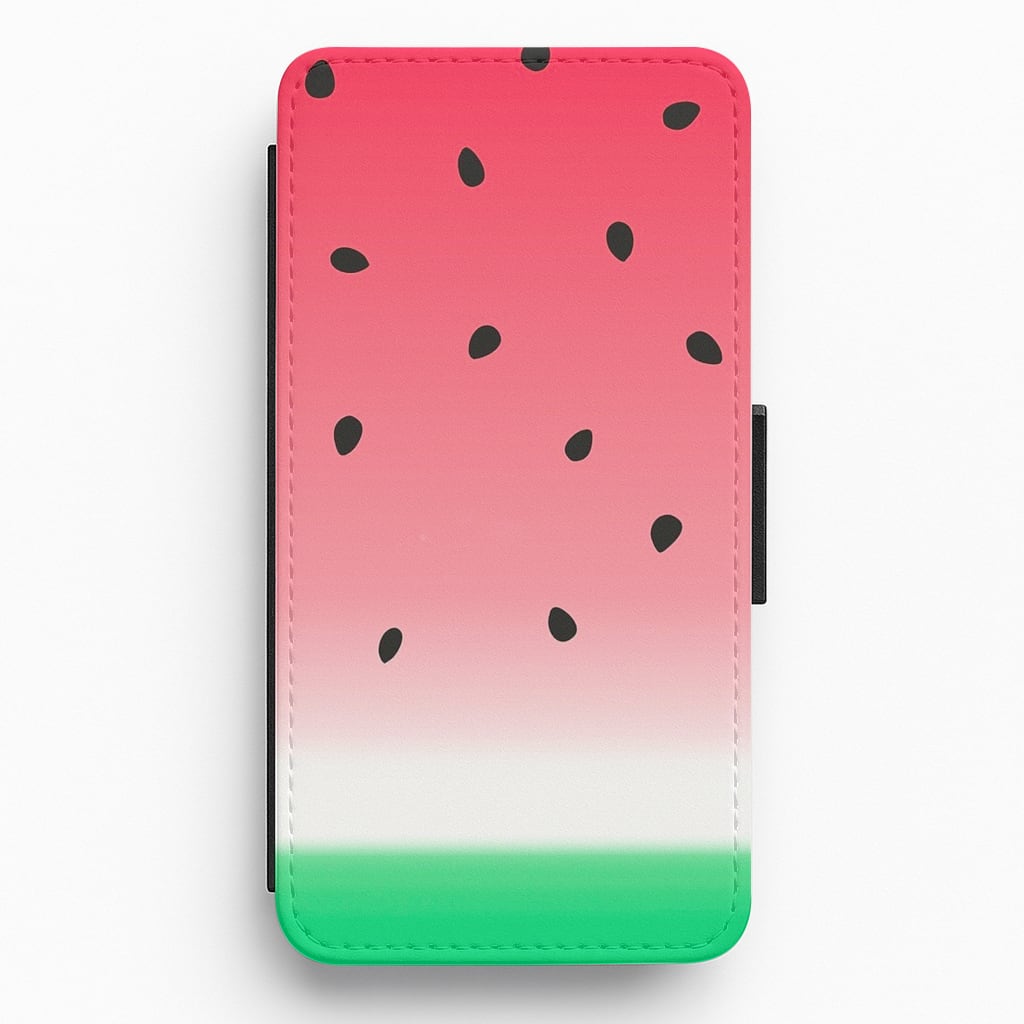 Watermelon Ombre Flip Wallet Phone Case