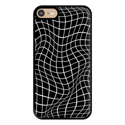 Black Wavy Grid Pattern Phone Case for iPhone 6 / 7 / 8 / SE