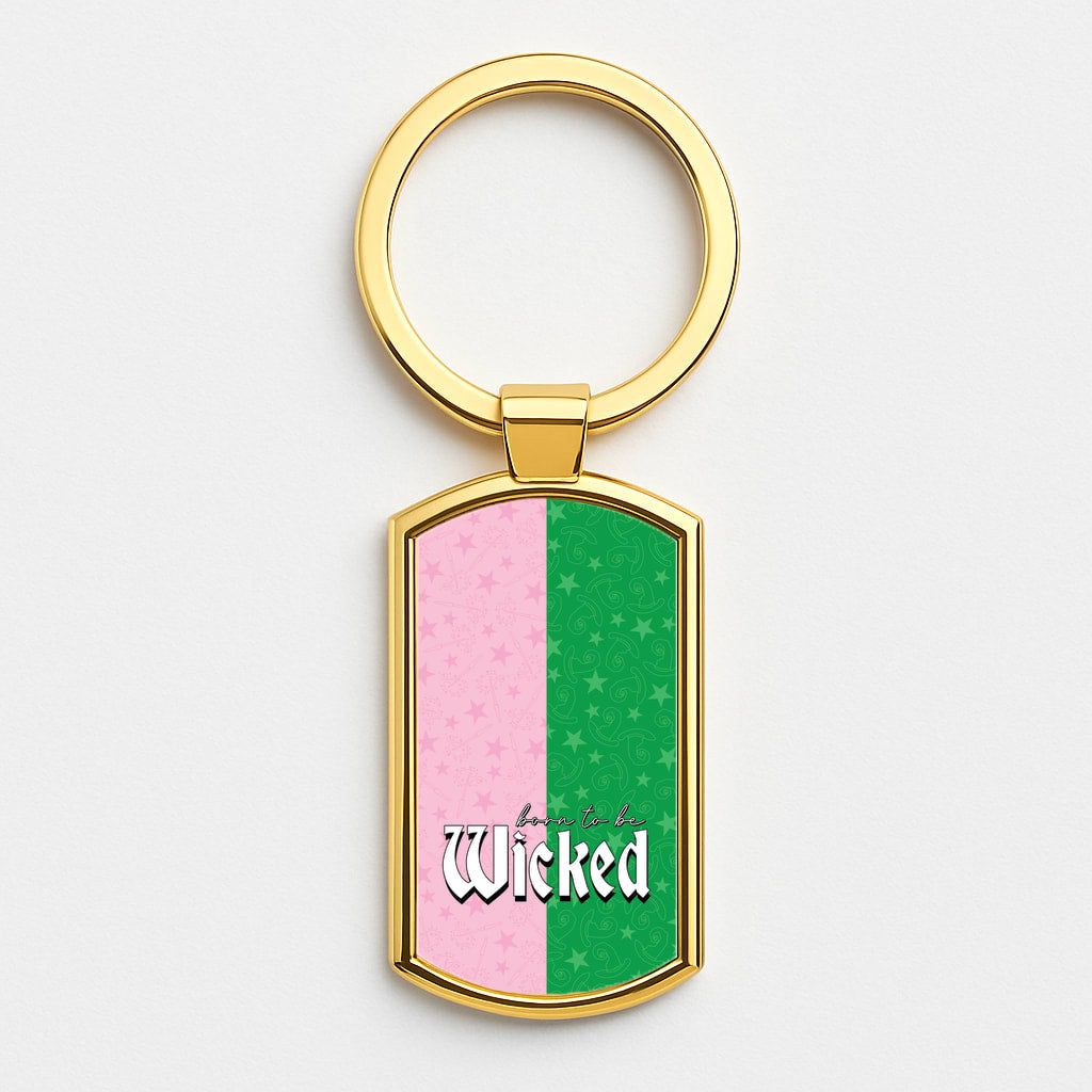 Born To Be Wicked Gold Keyring