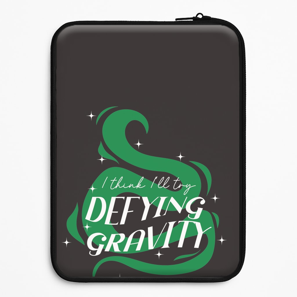 I Think I'll Try Defying Gravity Laptop Sleeve