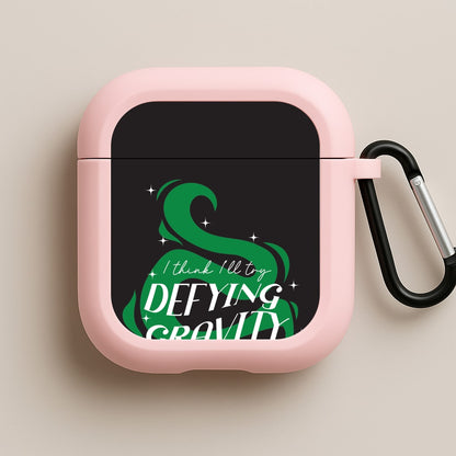 I Think I'll Try Defying Gravity Pink AirPods Case
