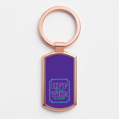 Off To See The Wizard Rose Gold Keyring