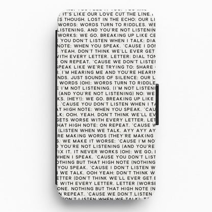 Talk Lyrics - Why Don't We Flip / Wallet Phone Case