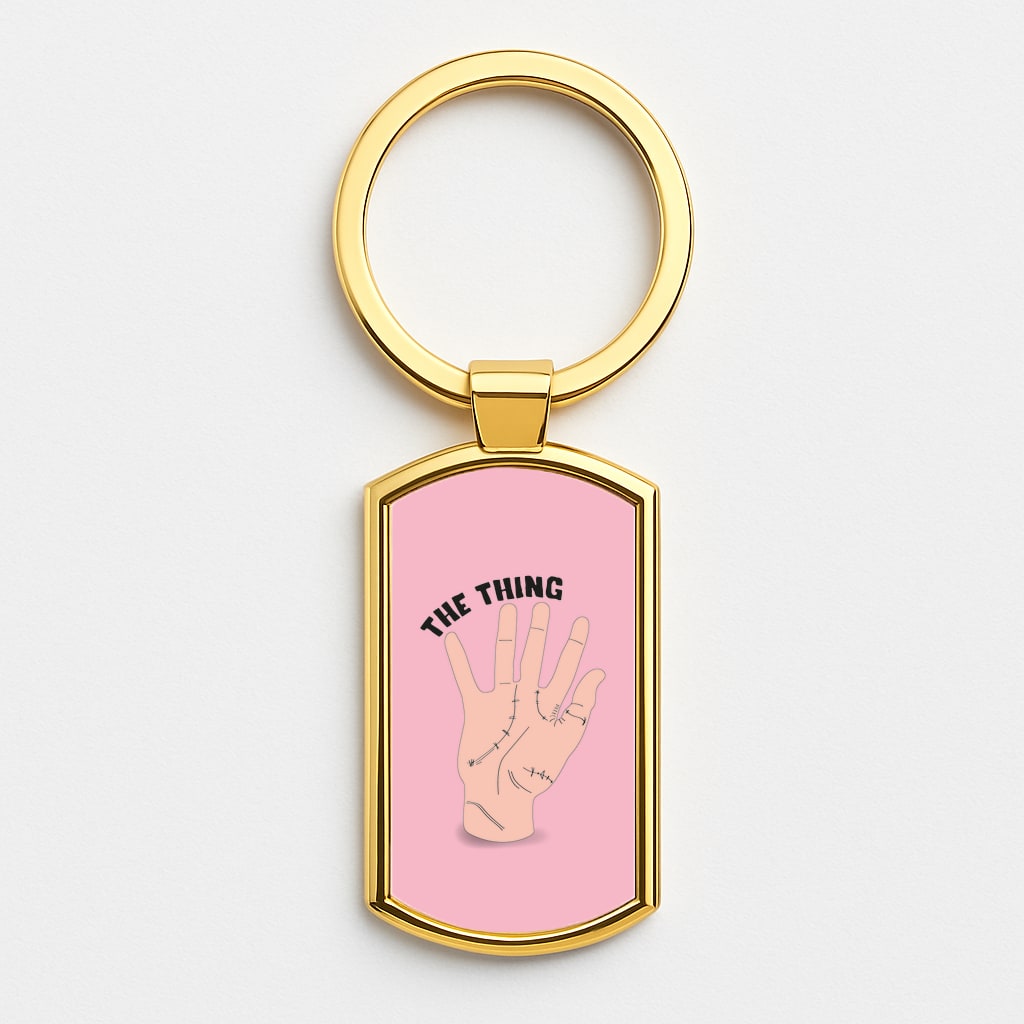 The Thing Wednesday Gold Keyring