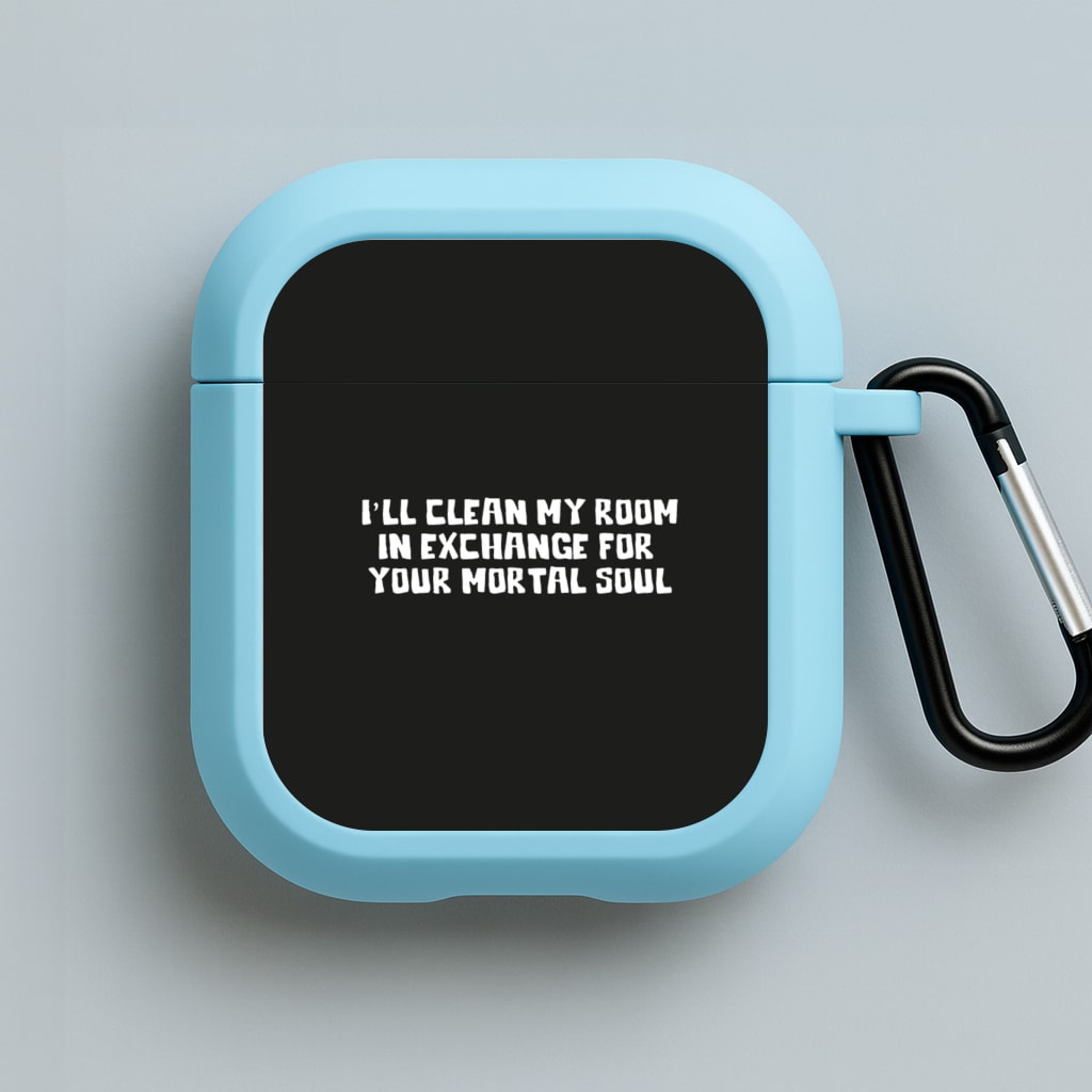 I'll Clean My Room In Exchange Wednesday Blue AirPods Case