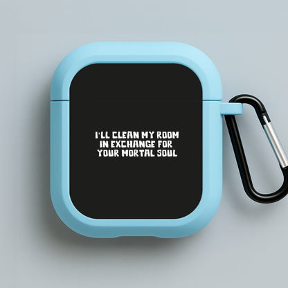 I'll Clean My Room In Exchange Wednesday Blue AirPods Case