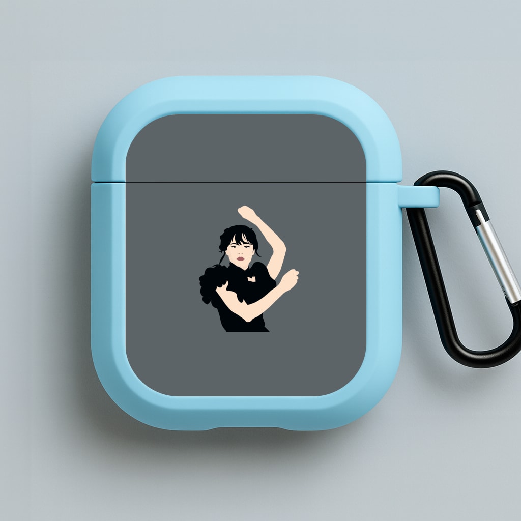 Dancing Wednesday Blue AirPods Case