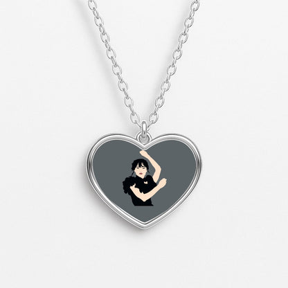 Dancing Wednesday Heart Necklace