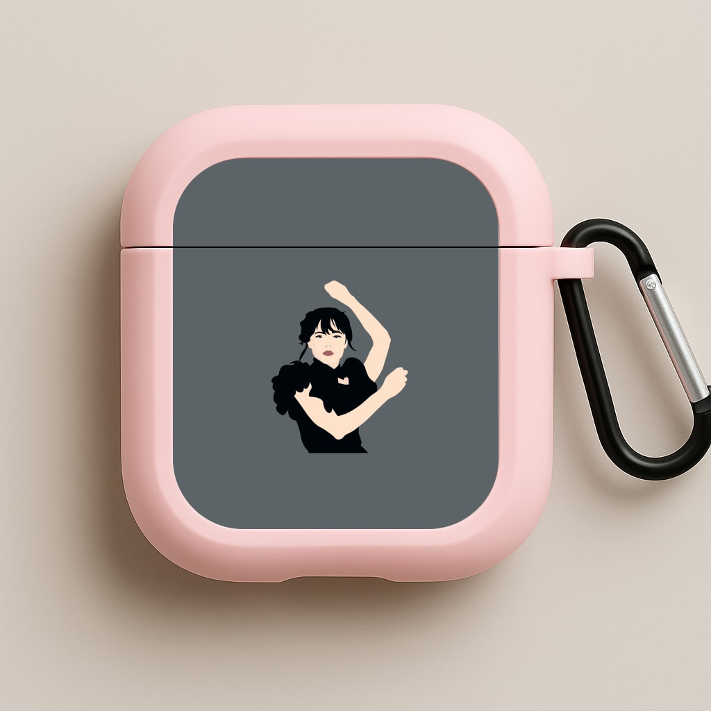 Dancing Wednesday Pink AirPods Case
