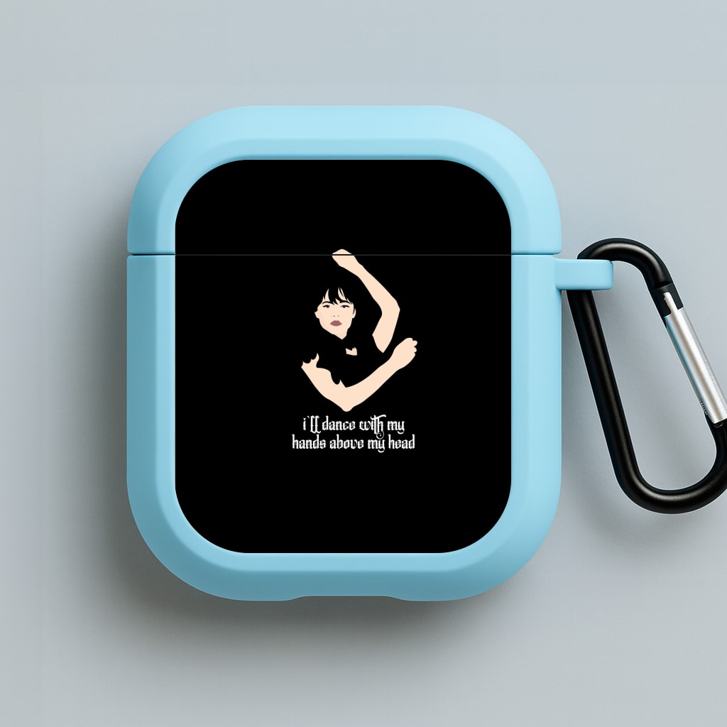 I'll Dance With My Hands Above My Head Wednesday Blue AirPods Case