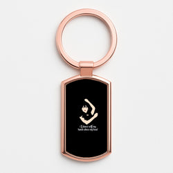 I'll Dance With My Hands Above My Head Wednesday Rose Gold Keyring