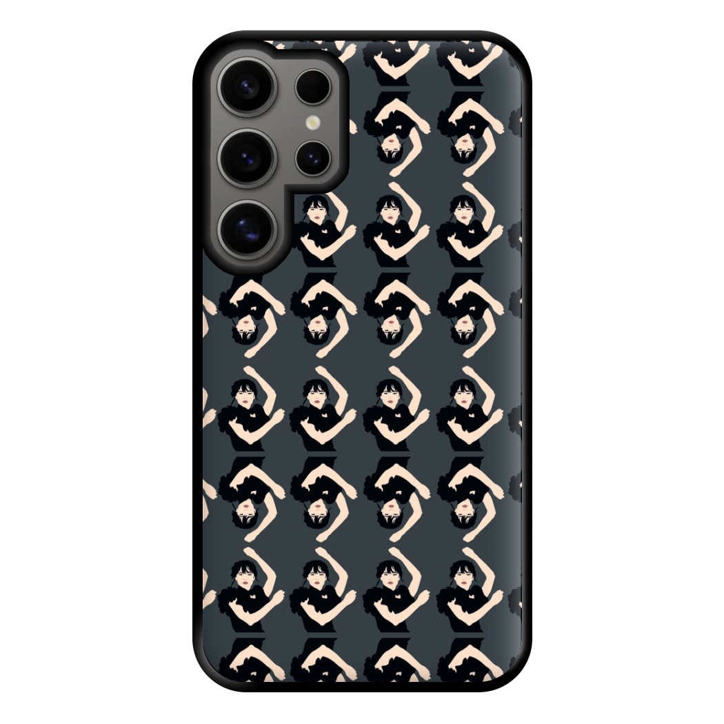 Dancing Pattern Wednesday Phone Case for Galaxy S24 Ultra