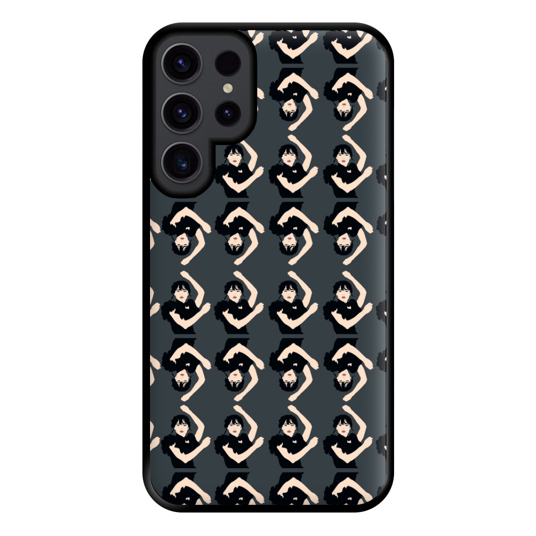 Dancing Pattern Wednesday Phone Case for Galaxy S23 Ultra