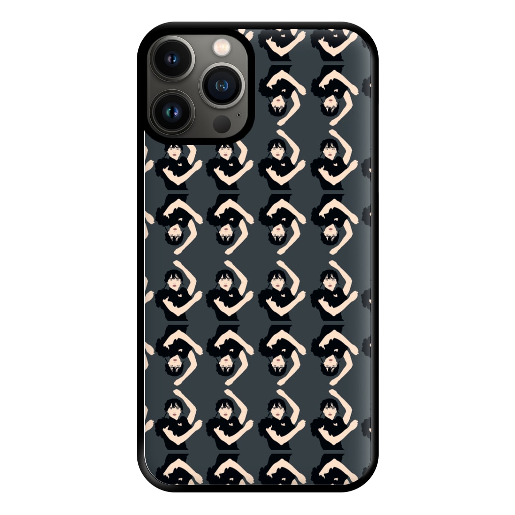 Dancing Pattern Wednesday Phone Case for iPhone 13 Pro Max