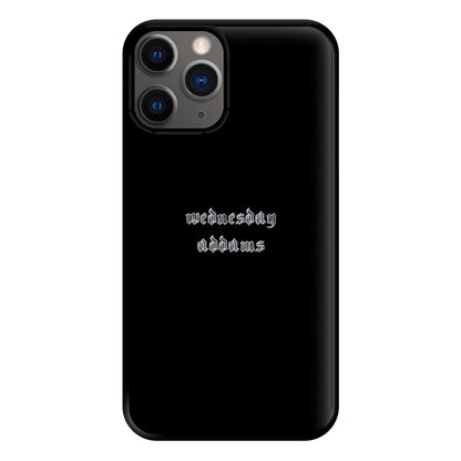 Wednesday Typogrophy Phone Case for iPhone 12 Pro Max