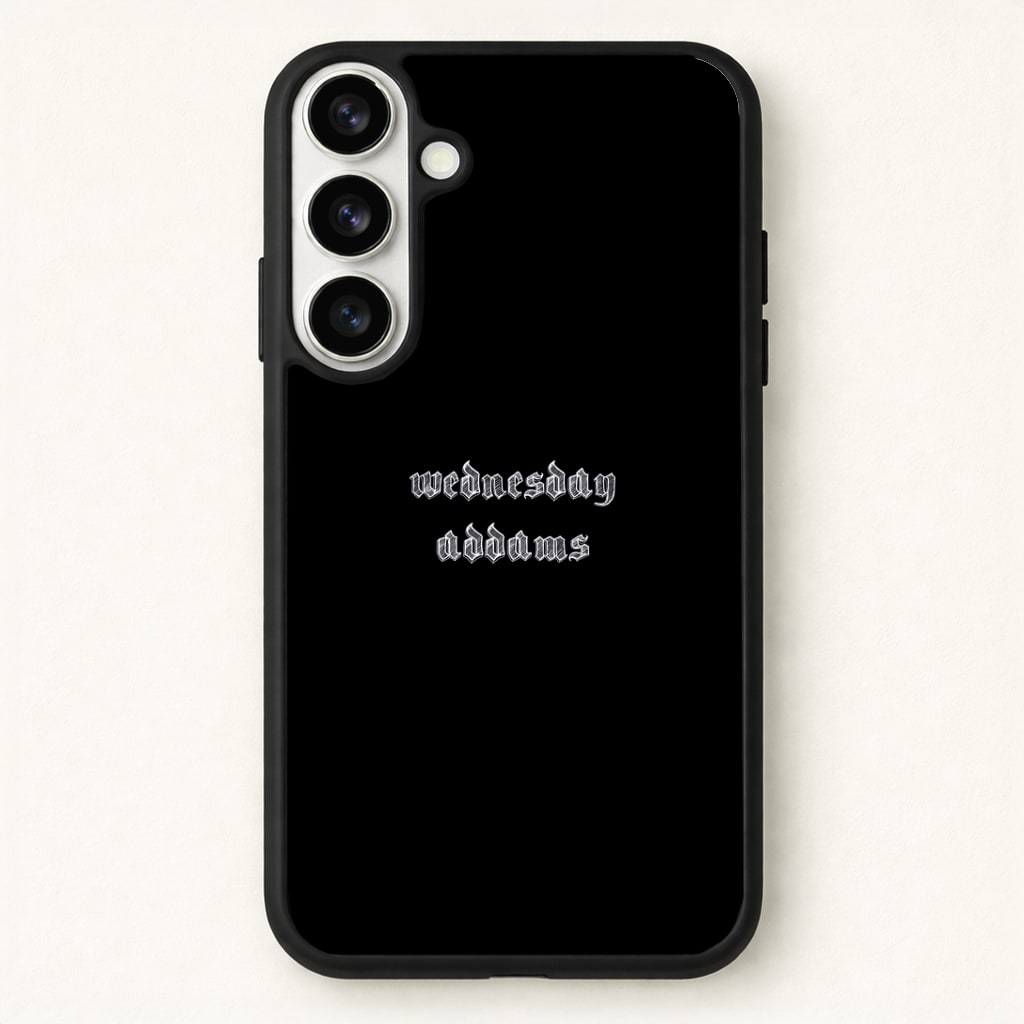 Wednesday Typogrophy Phone Case for Galaxy S26 Plus
