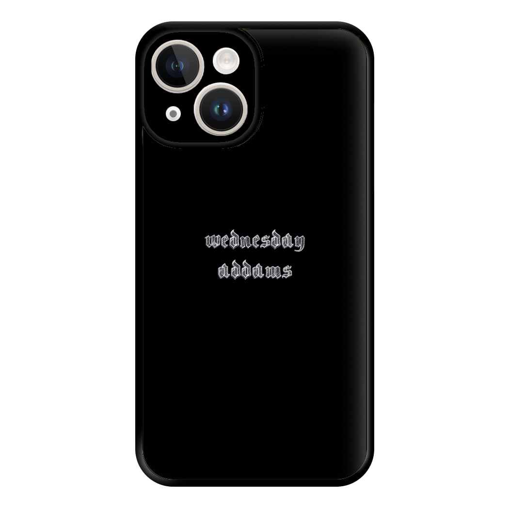 Wednesday Typogrophy Phone Case for iPhone 14