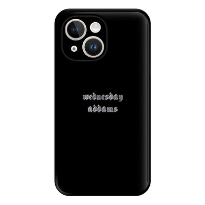 Wednesday Typogrophy Phone Case for iPhone 14 Plus