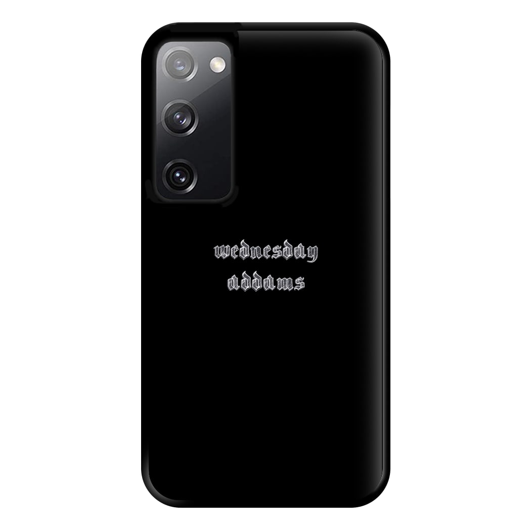 Wednesday Typogrophy Phone Case for Galaxy S20