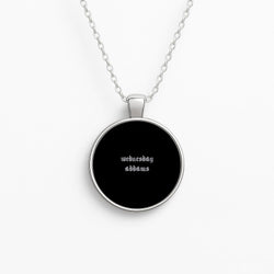 Wednesday Typogrophy Circle Necklace