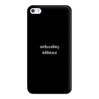 Wednesday Typogrophy Phone Case for iPhone 5 / 5s / SE 2016