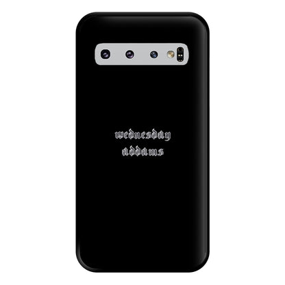 Wednesday Typogrophy Phone Case for Galaxy S10 Plus