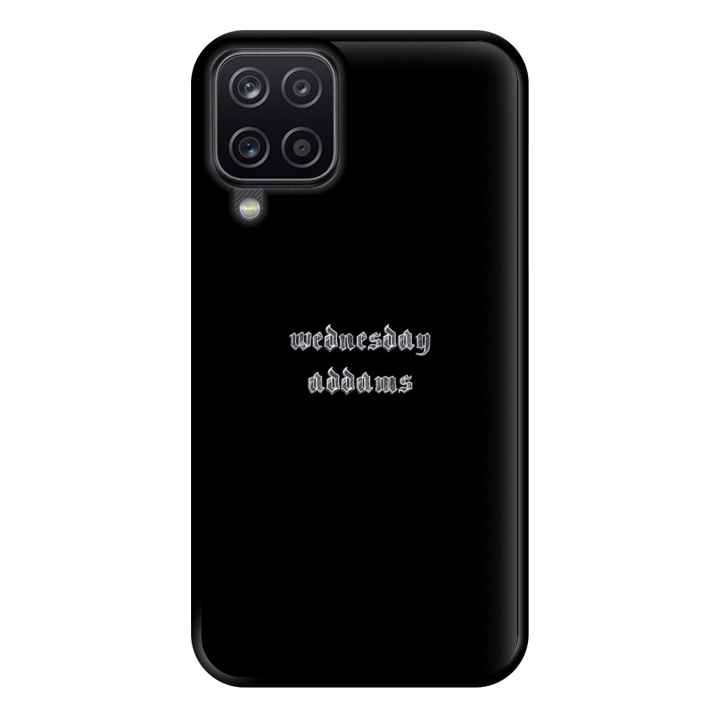 Wednesday Typogrophy Phone Case for Galaxy A12