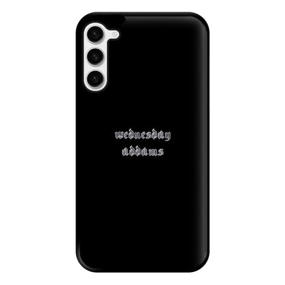 Wednesday Typogrophy Phone Case for Galaxy S23 Plus