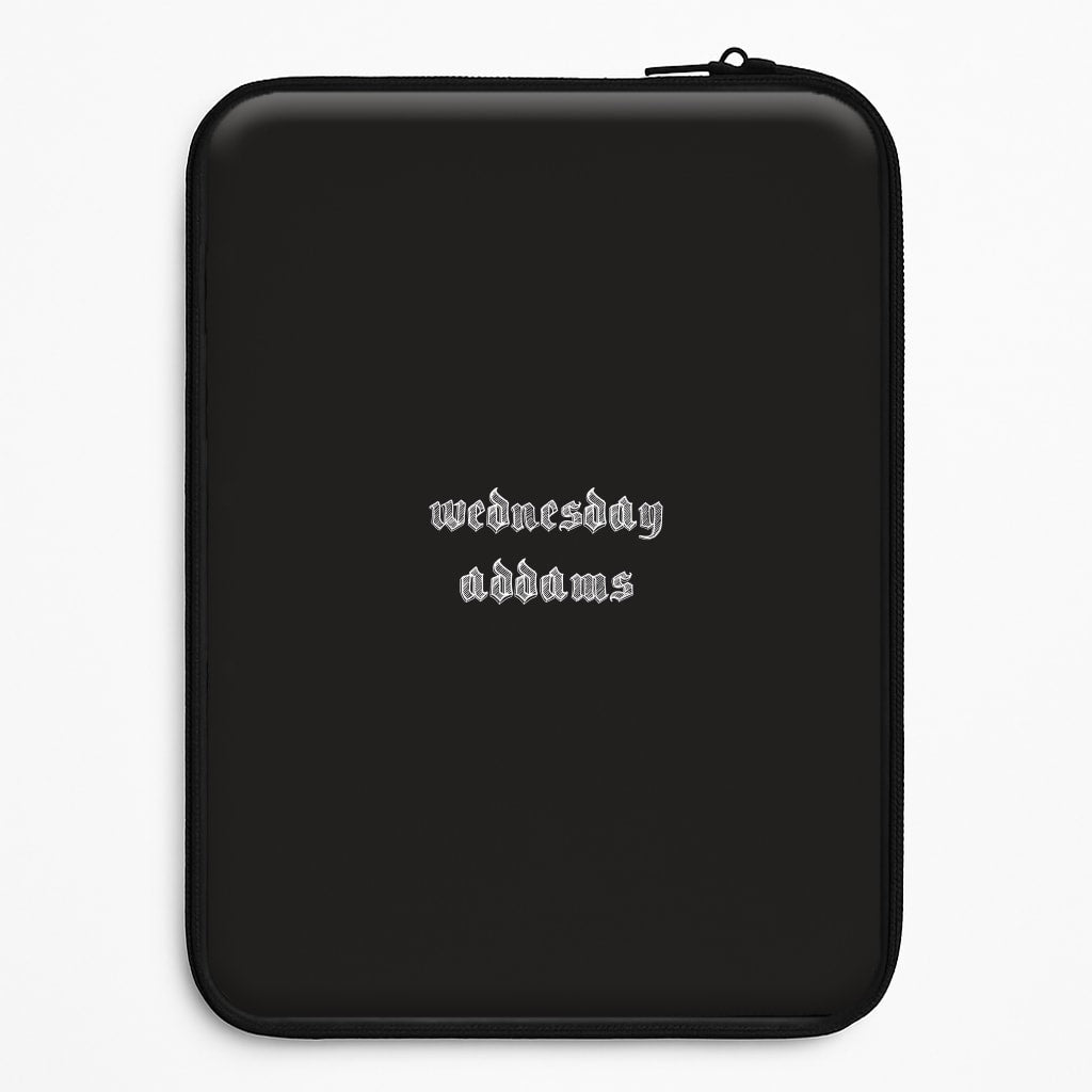 Wednesday Typogrophy Laptop Sleeve