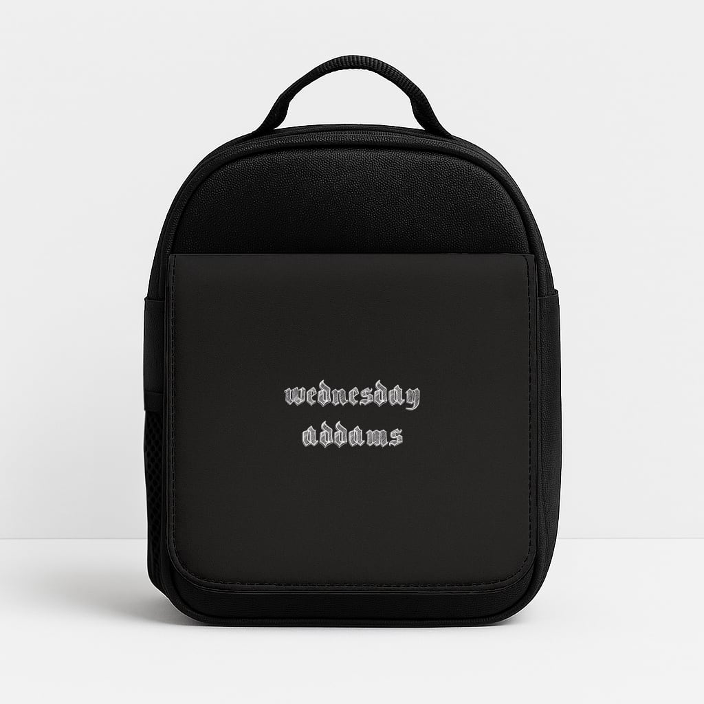 Wednesday Typogrophy Insulated Lunchbox