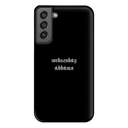 Wednesday Typogrophy Phone Case for Galaxy S21FE