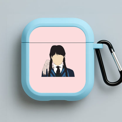 Wednesday And Thing Blue AirPods Case